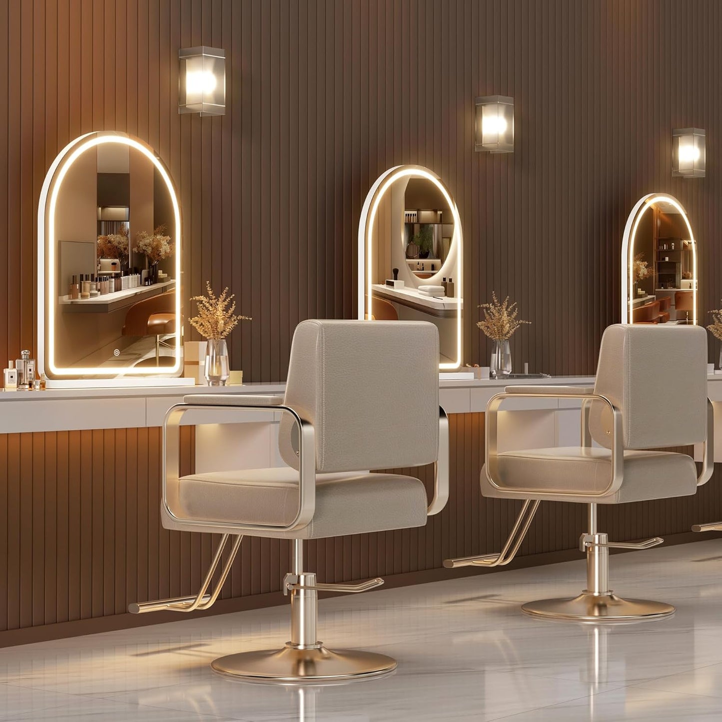 HAISPU Vanity Mirror with Light, Arched LED Makeup Mirror, Bluetooth