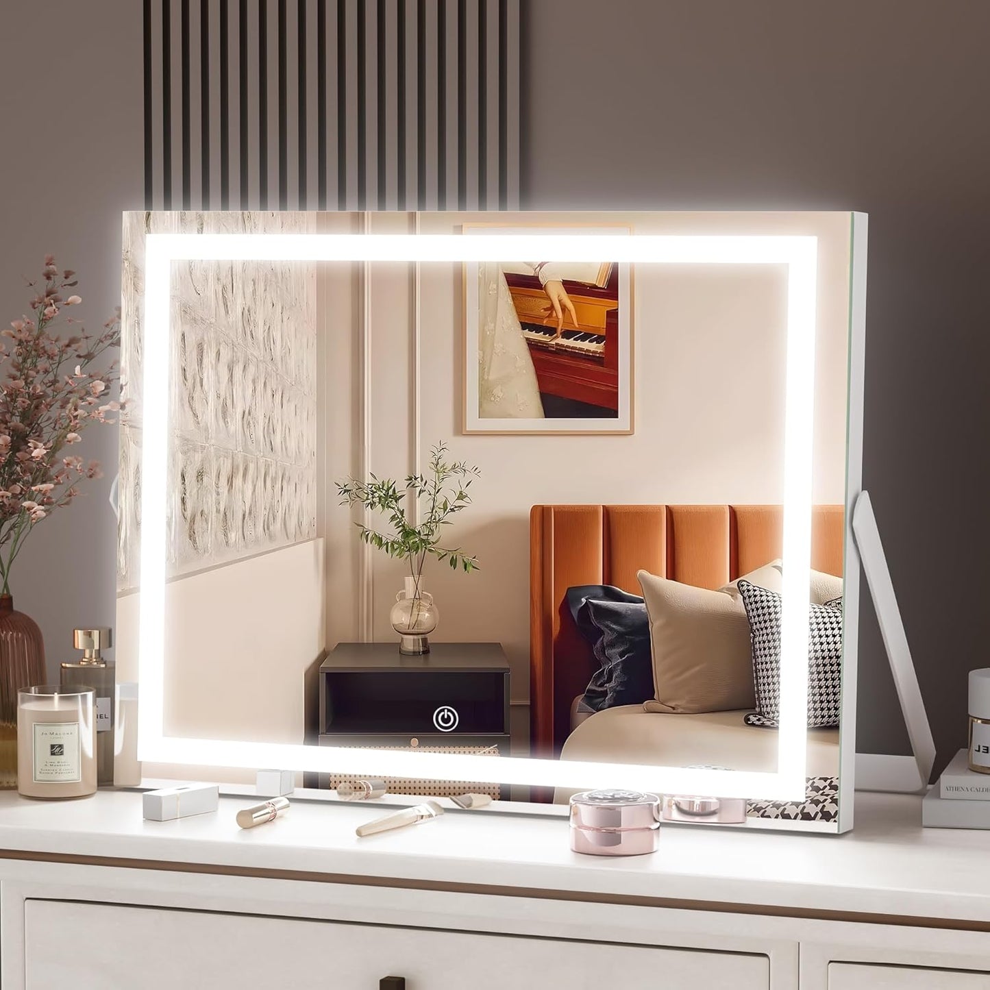 HAISPU Vanity Mirror with Lights, 14 x 11 LED Makeup Mirror